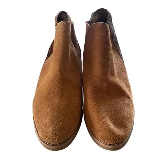 Anthropologie All Black Leopard Print Suede Booties Size 9 - Picture 2 of 6